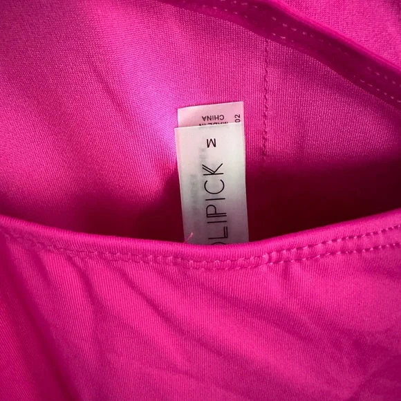 One-Shoulder Pink Swimsuit - Picture 5 of 8